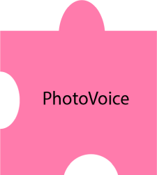 Puzzleteil mit Text: PhotoVoice